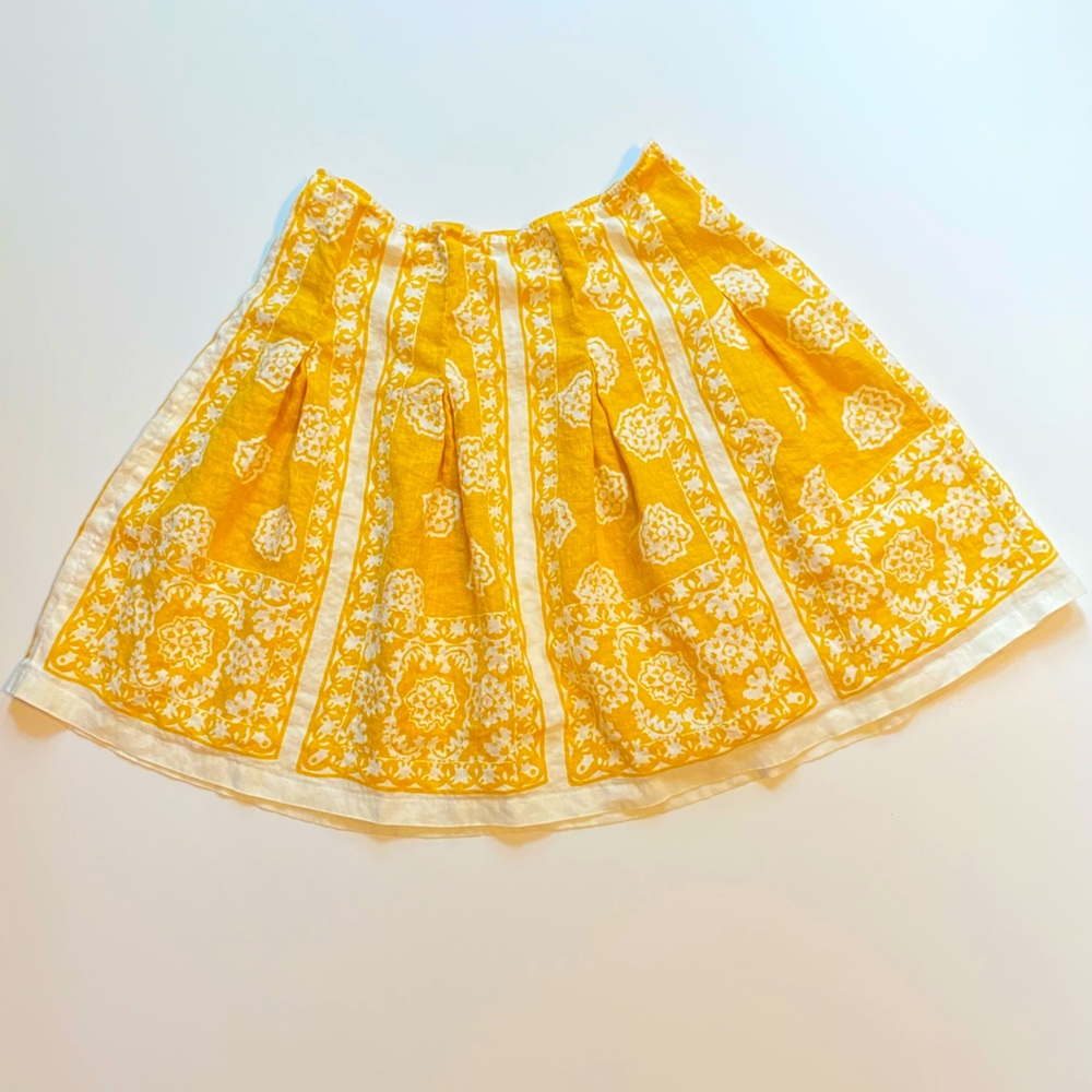 ISDA & Co yellow linen skirt